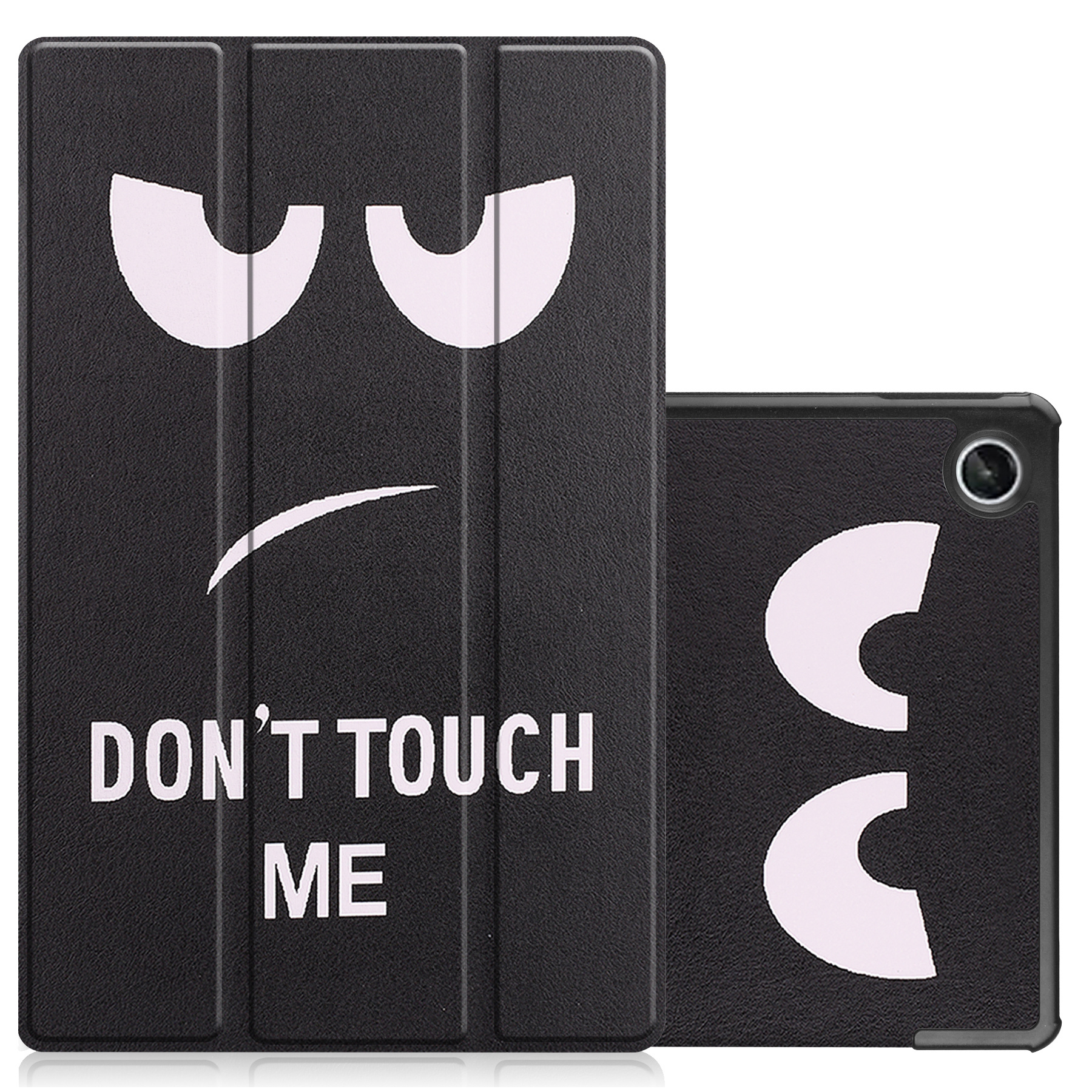 NoXx Hoesje Geschikt voor Lenovo Tab M10 Plus 3rd Gen Hoesje Case Hard Cover Hoes Book Case - Don't Touch Me