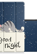 NoXx Hoesje Geschikt voor Lenovo Tab M10 Plus 3rd Gen Hoesje Case Hard Cover Hoes Book Case - Kat