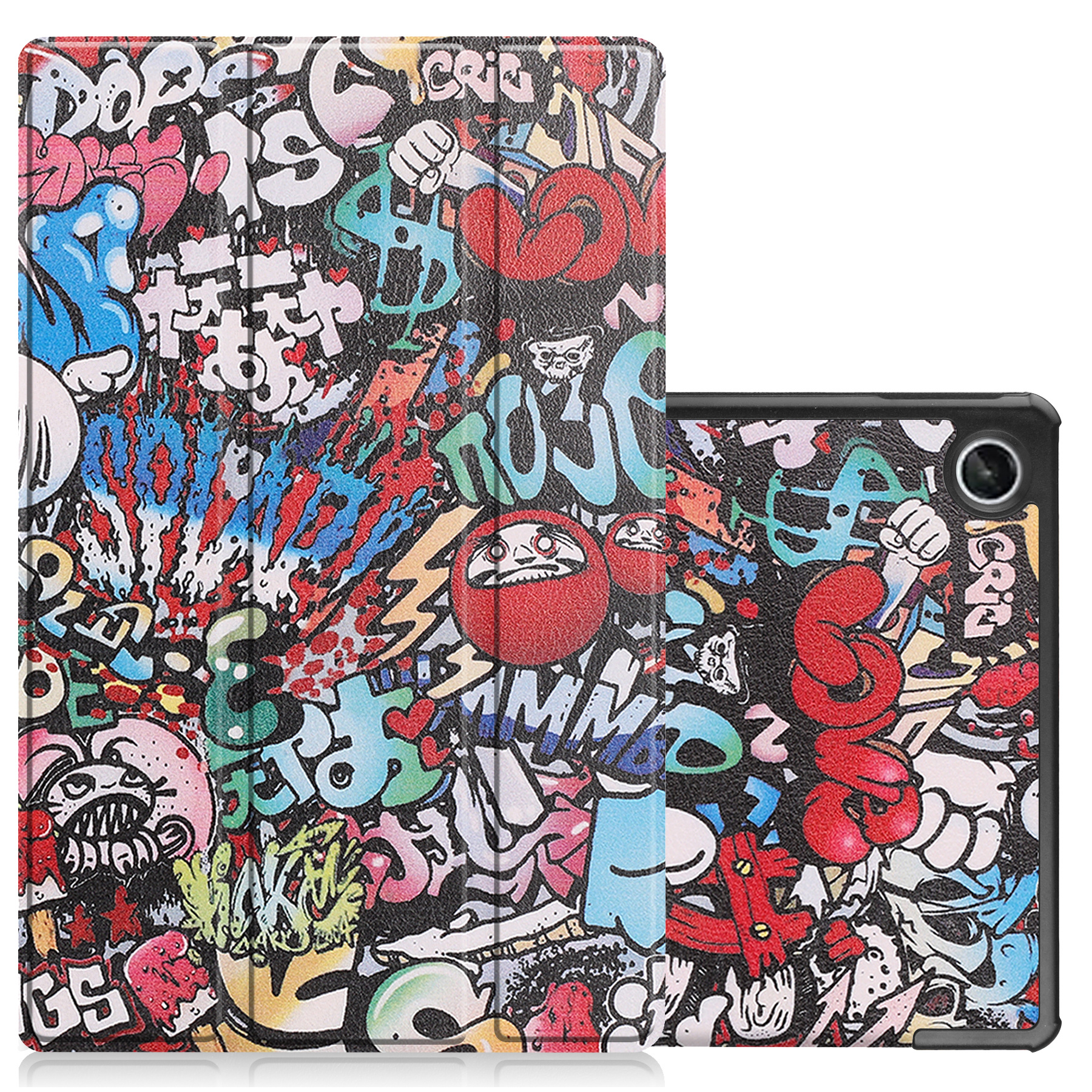 NoXx Hoesje Geschikt voor Lenovo Tab M10 Plus 3rd Gen Hoesje Case Hard Cover Hoes Book Case - Graffity