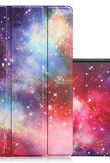 NoXx Hoesje Geschikt voor Lenovo Tab M10 Plus 3rd Gen Hoesje Case Hard Cover Hoes Book Case - Galaxy