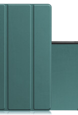 NoXx Hoesje Geschikt voor Lenovo Tab M10 Plus 3rd Gen Hoesje Case Hard Cover Hoes Book Case - Donkergroen