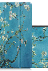 NoXx Hoesje Geschikt voor Lenovo Tab M10 Plus 3rd Gen Hoesje Case Hard Cover Hoes Book Case - Bloesem