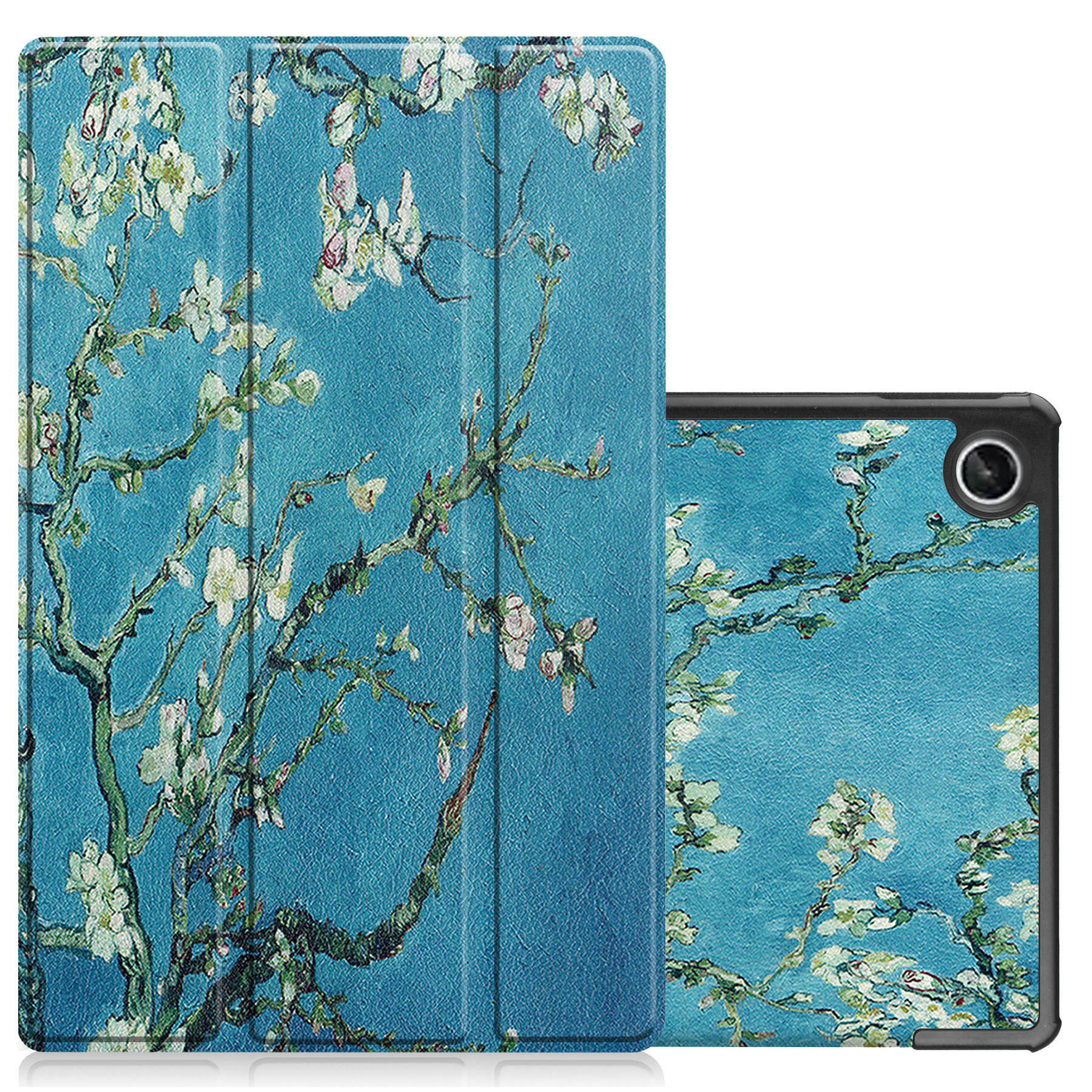 NoXx Hoesje Geschikt voor Lenovo Tab M10 Plus 3rd Gen Hoesje Case Hard Cover Hoes Book Case - Bloesem