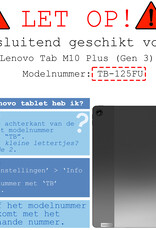 BASEY. Hoesje Geschikt voor Lenovo Tab M10 Plus 3rd Gen Hoes Case Tablet Hoesje Tri-fold - Hoes Geschikt voor Lenovo Tab M10 Plus (3e Gen) Hoesje Hard Cover Bookcase Hoes - Don't Touch Me