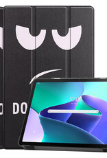 BASEY. Hoesje Geschikt voor Lenovo Tab M10 Plus 3rd Gen Hoes Case Tablet Hoesje Tri-fold - Hoes Geschikt voor Lenovo Tab M10 Plus (3e Gen) Hoesje Hard Cover Bookcase Hoes - Don't Touch Me