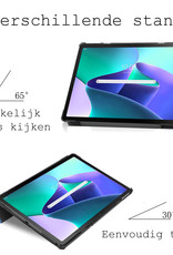 BASEY. Hoesje Geschikt voor Lenovo Tab M10 Plus 3rd Gen Hoes Case Tablet Hoesje Tri-fold - Hoes Geschikt voor Lenovo Tab M10 Plus (3e Gen) Hoesje Hard Cover Bookcase Hoes - Sterrenhemel
