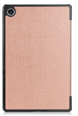 BASEY. Hoesje Geschikt voor Lenovo Tab M10 Plus 3rd Gen Hoes Case Tablet Hoesje Tri-fold - Hoes Geschikt voor Lenovo Tab M10 Plus (3e Gen) Hoesje Hard Cover Bookcase Hoes - Rosé goud