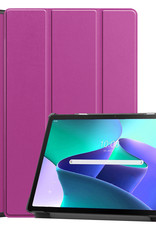BASEY. Hoesje Geschikt voor Lenovo Tab M10 Plus 3rd Gen Hoes Case Tablet Hoesje Tri-fold - Hoes Geschikt voor Lenovo Tab M10 Plus (3e Gen) Hoesje Hard Cover Bookcase Hoes - Paars
