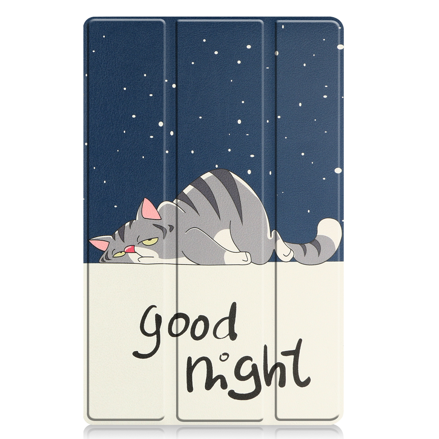 BASEY. Hoesje Geschikt voor Lenovo Tab M10 Plus 3rd Gen Hoes Case Tablet Hoesje Tri-fold - Hoes Geschikt voor Lenovo Tab M10 Plus (3e Gen) Hoesje Hard Cover Bookcase Hoes - Kat