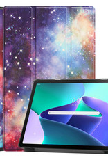 BASEY. Hoesje Geschikt voor Lenovo Tab M10 Plus 3rd Gen Hoes Case Tablet Hoesje Tri-fold - Hoes Geschikt voor Lenovo Tab M10 Plus (3e Gen) Hoesje Hard Cover Bookcase Hoes - Galaxy