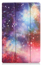 BASEY. Hoesje Geschikt voor Lenovo Tab M10 Plus 3rd Gen Hoes Case Tablet Hoesje Tri-fold - Hoes Geschikt voor Lenovo Tab M10 Plus (3e Gen) Hoesje Hard Cover Bookcase Hoes - Galaxy
