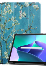 BASEY. Hoesje Geschikt voor Lenovo Tab M10 Plus 3rd Gen Hoes Case Tablet Hoesje Tri-fold - Hoes Geschikt voor Lenovo Tab M10 Plus (3e Gen) Hoesje Hard Cover Bookcase Hoes - Bloesem