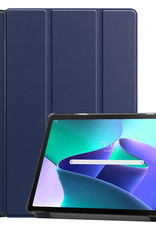 BASEY. Hoesje Geschikt voor Lenovo Tab M10 Plus 3rd Gen Hoes Case Tablet Hoesje Tri-fold - Hoes Geschikt voor Lenovo Tab M10 Plus (3e Gen) Hoesje Hard Cover Bookcase Hoes - Donkerblauw