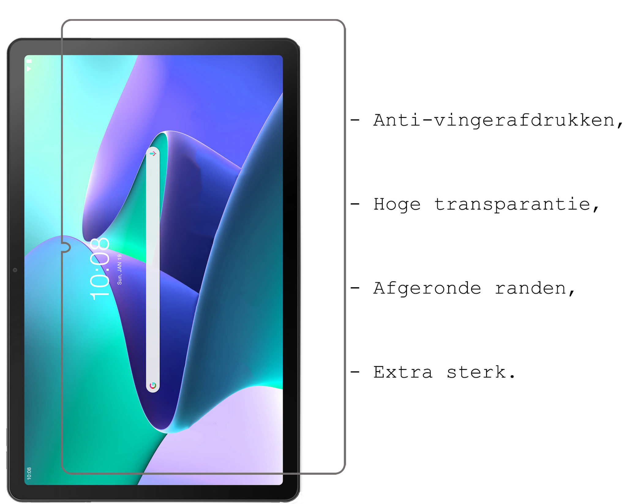 BASEY. Hoesje Geschikt voor Lenovo Tab M10 Plus 3rd Gen Hoes Case Tablet Hoesje Tri-fold Met Screenprotector - Hoes Geschikt voor Lenovo Tab M10 Plus (3e Gen) Hoesje Hard Cover Bookcase Hoes - Donkergroen