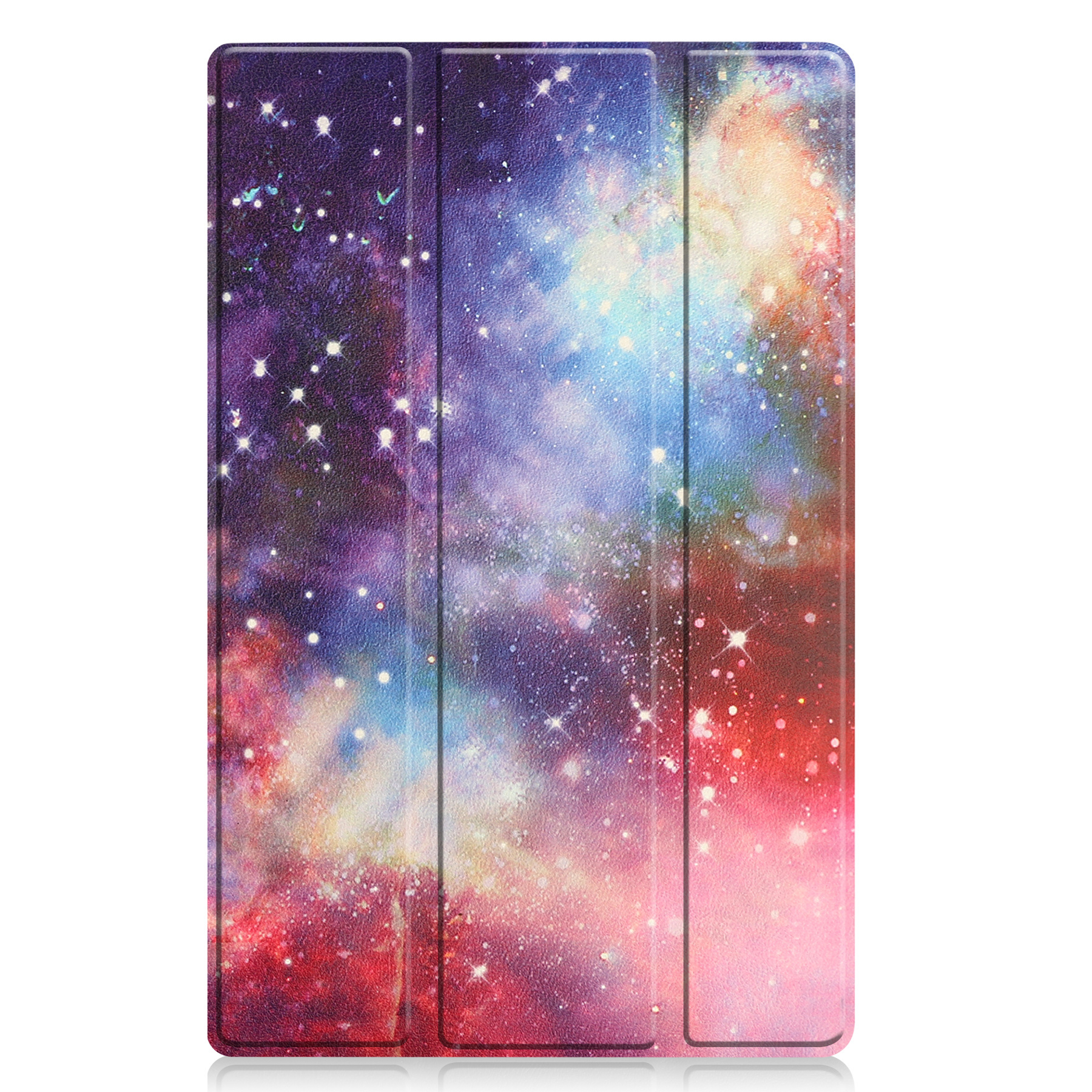 BASEY. Hoesje Geschikt voor Lenovo Tab M10 Plus 3rd Gen Hoes Case Tablet Hoesje Tri-fold Met Screenprotector - Hoes Geschikt voor Lenovo Tab M10 Plus (3e Gen) Hoesje Hard Cover Bookcase Hoes - Galaxy
