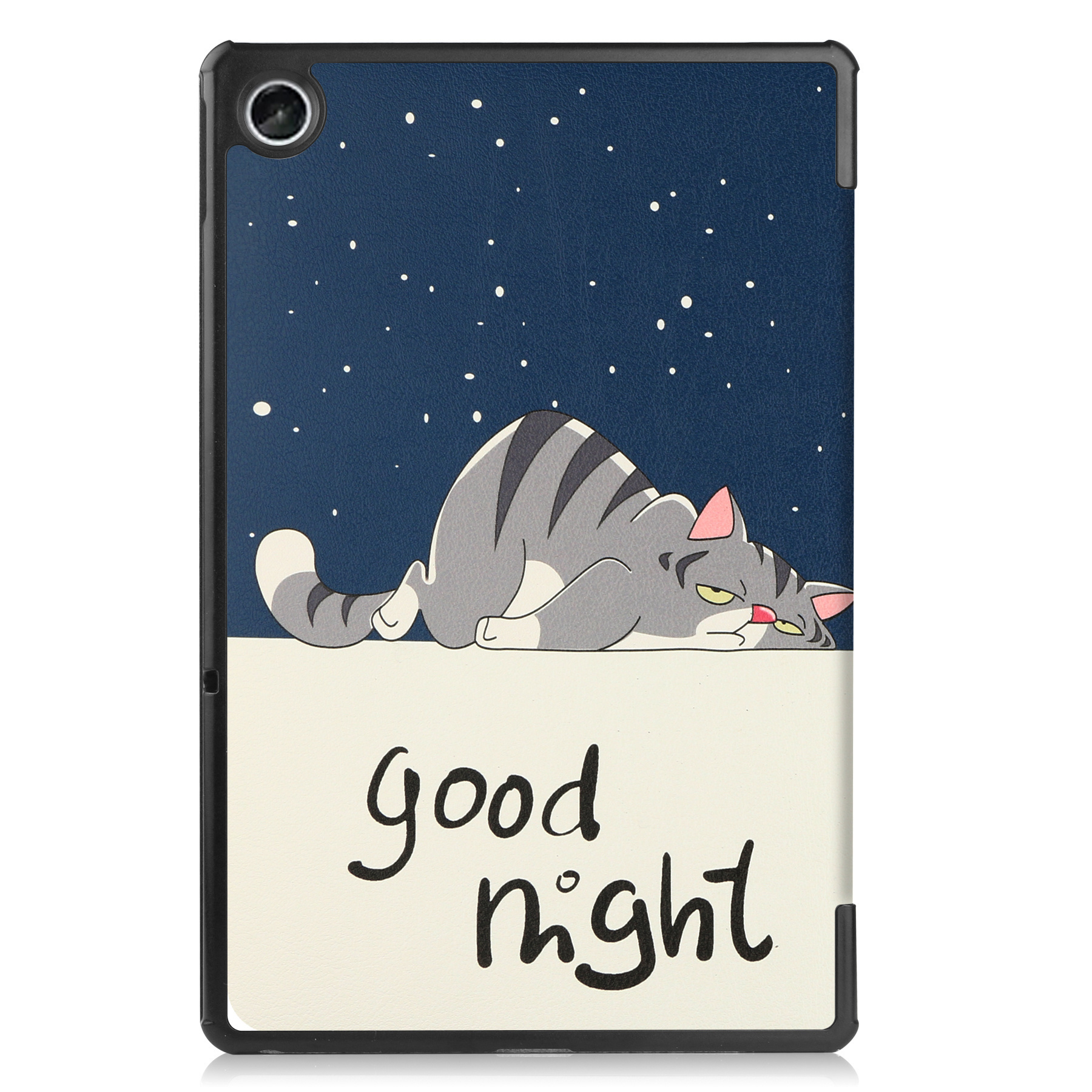 BASEY. Hoesje Geschikt voor Lenovo Tab M10 Plus 3rd Gen Hoes Case Tablet Hoesje Tri-fold Met Screenprotector - Hoes Geschikt voor Lenovo Tab M10 Plus (3e Gen) Hoesje Hard Cover Bookcase Hoes - Kat