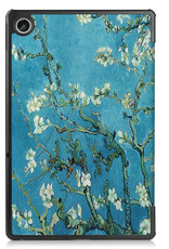 NoXx Hoesje Geschikt voor Lenovo Tab M10 Plus 3rd Gen Hoesje Case Hard Cover Hoes Book Case Met Screenprotector - Bloesem