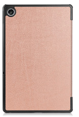 NoXx Hoesje Geschikt voor Lenovo Tab M10 Plus 3rd Gen Hoesje Case Hard Cover Hoes Book Case Met Screenprotector - Rosé goud
