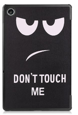 NoXx Hoesje Geschikt voor Lenovo Tab M10 Plus 3rd Gen Hoesje Case Hard Cover Hoes Book Case Met Screenprotector - Don't Touch Me