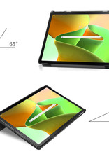 Nomfy Hoes Geschikt voor Lenovo Tab M10 Plus 3rd Gen Hoes Tri-fold Tablet Hoesje Case Met Screenprotector - Hoesje Geschikt voor Lenovo Tab M10 Plus (3e Gen) Hoesje Hardcover Bookcase - Bloesem