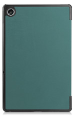 Nomfy Hoes Geschikt voor Lenovo Tab M10 Plus 3rd Gen Hoes Tri-fold Tablet Hoesje Case Met Screenprotector - Hoesje Geschikt voor Lenovo Tab M10 Plus (3e Gen) Hoesje Hardcover Bookcase - Donkergroen