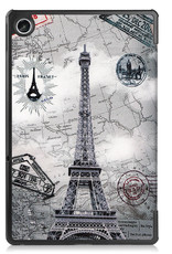 Nomfy Hoes Geschikt voor Lenovo Tab M10 Plus 3rd Gen Hoes Tri-fold Tablet Hoesje Case Met Screenprotector - Hoesje Geschikt voor Lenovo Tab M10 Plus (3e Gen) Hoesje Hardcover Bookcase - Eiffeltoren