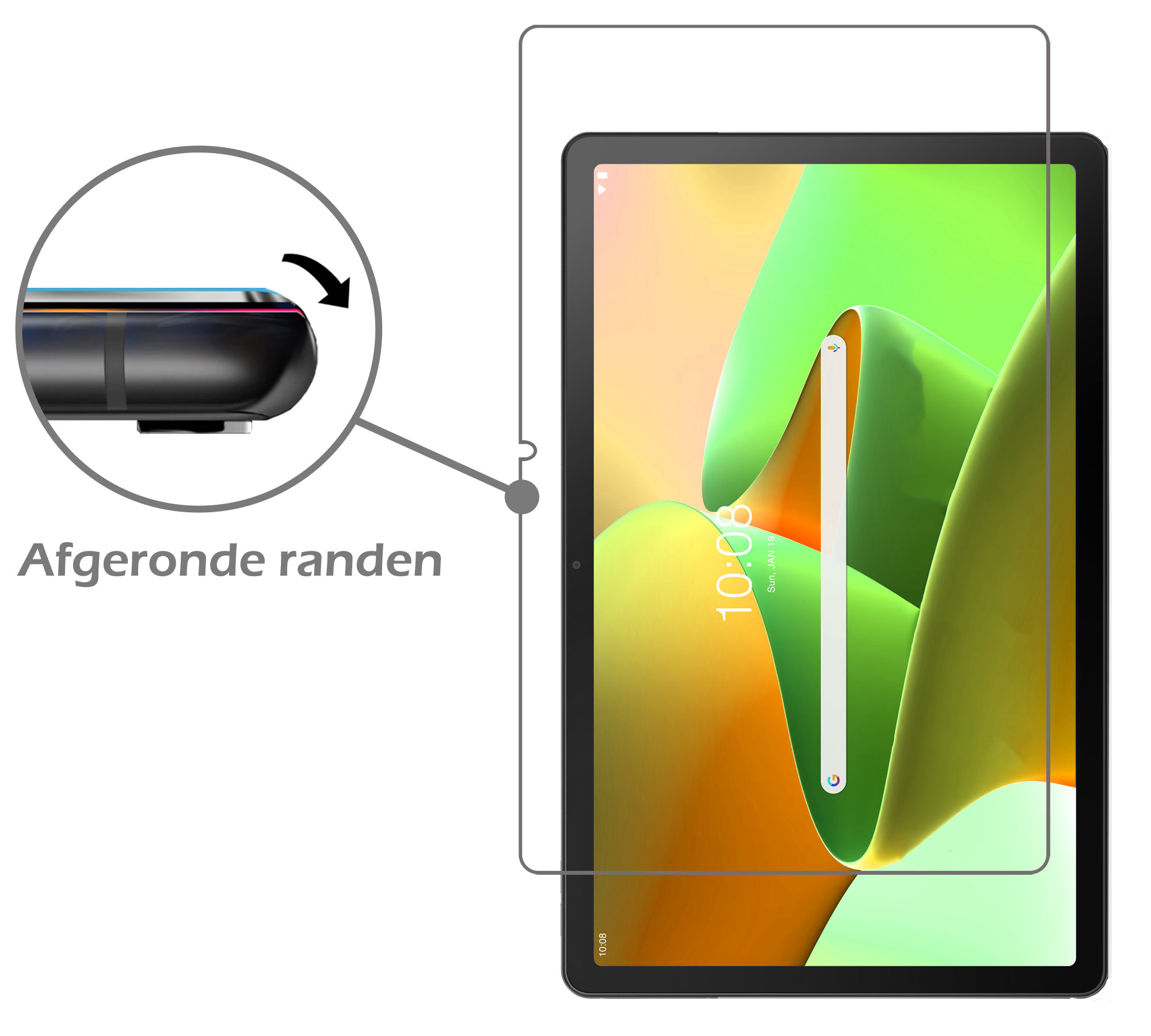 Nomfy Hoes Geschikt voor Lenovo Tab M10 Plus 3rd Gen Hoes Tri-fold Tablet Hoesje Case Met Screenprotector - Hoesje Geschikt voor Lenovo Tab M10 Plus (3e Gen) Hoesje Hardcover Bookcase - Graffity