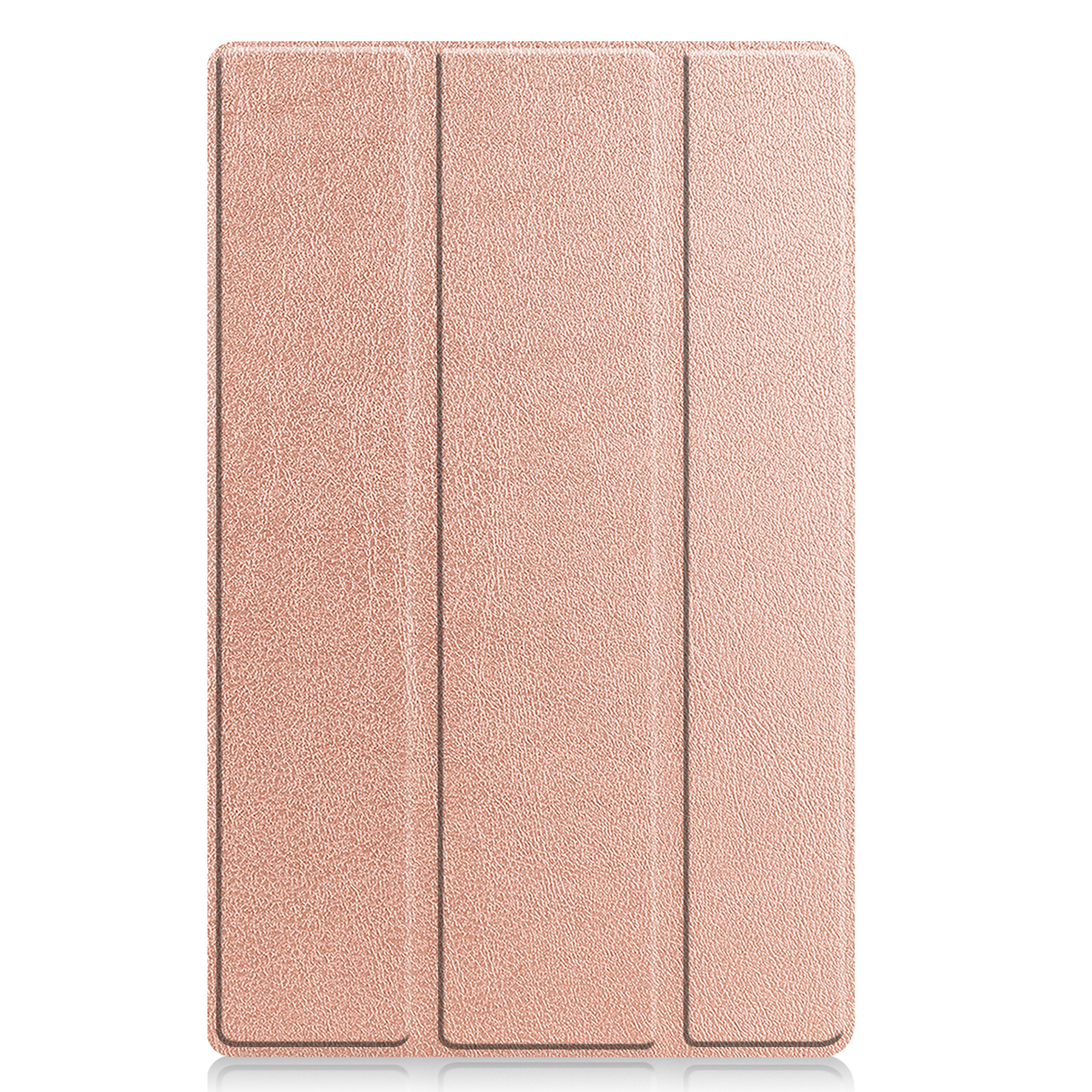 Nomfy Hoes Geschikt voor Lenovo Tab M10 Plus 3rd Gen Hoes Tri-fold Tablet Hoesje Case Met Screenprotector - Hoesje Geschikt voor Lenovo Tab M10 Plus (3e Gen) Hoesje Hardcover Bookcase - Rosé goud