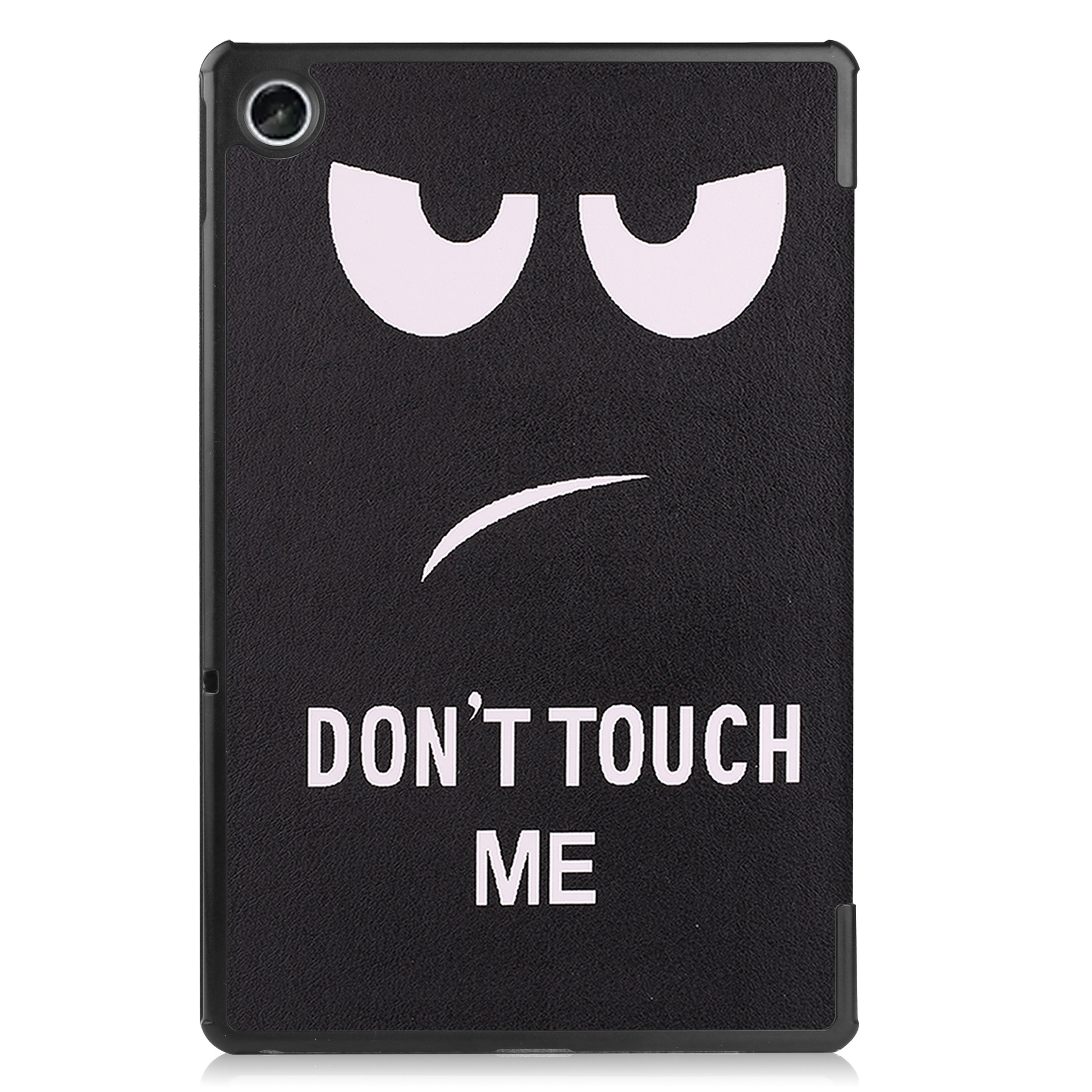 Nomfy Hoes Geschikt voor Lenovo Tab M10 Plus 3rd Gen Hoes Tri-fold Tablet Hoesje Case Met Screenprotector - Hoesje Geschikt voor Lenovo Tab M10 Plus (3e Gen) Hoesje Hardcover Bookcase - Don't Touch Me
