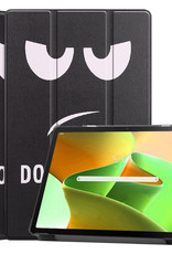 Nomfy Hoes Geschikt voor Lenovo Tab M10 Plus 3rd Gen Hoes Tri-fold Tablet Hoesje Case Met Screenprotector - Hoesje Geschikt voor Lenovo Tab M10 Plus (3e Gen) Hoesje Hardcover Bookcase - Don't Touch Me