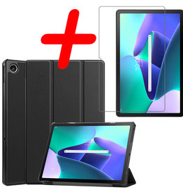 BASEY. BASEY. Lenovo Tab M10 Plus (3e generatie) Hoes Met Screenprotector - Zwart