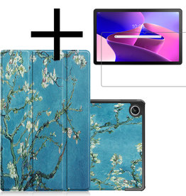 NoXx NoXx Lenovo Tab M10 Plus (3e generatie) Hoes Met Screenprotector - Bloesem
