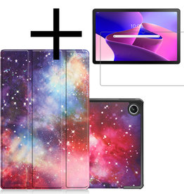 NoXx NoXx Lenovo Tab M10 Plus (3e generatie) Hoes Met Screenprotector - Galaxy