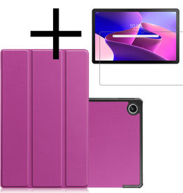 NoXx NoXx Lenovo Tab M10 Plus (3e generatie) Hoes Met Screenprotector - Paars