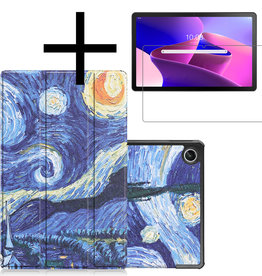 NoXx NoXx Lenovo Tab M10 Plus (3e generatie) Hoes Met Screenprotector - Sterrenhemel