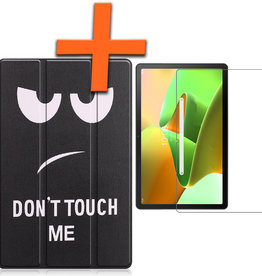 Nomfy Lenovo Tab M10 Plus (3e generatie) Hoes Met Screenprotector - Don't touch me