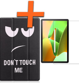 Nomfy Nomfy Lenovo Tab M10 Plus (3e generatie) Hoes Met Screenprotector - Don't touch me