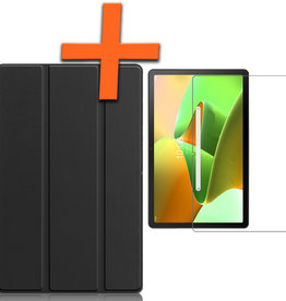 Nomfy Lenovo Tab M10 Plus (3e generatie) Hoes Met Screenprotector - Zwart