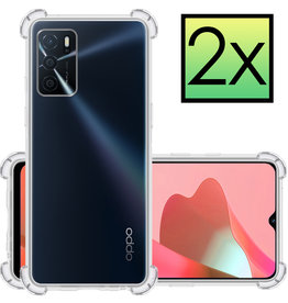 NoXx NoXx OPPO A16s Hoesje Shockproof - Transparant - 2 PACK