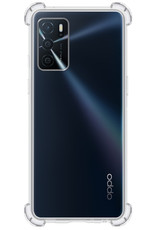NoXx Hoes Geschikt voor OPPO A16s Hoesje Siliconen Cover Shock Proof Back Case Shockproof Hoes - Transparant - 2x