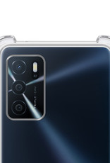 NoXx Hoes Geschikt voor OPPO A16s Hoesje Siliconen Cover Shock Proof Back Case Shockproof Hoes - Transparant - 2x