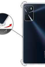 Nomfy Hoesje Geschikt voor OPPO A16s Hoesje Shock Proof Cover Case Shockproof - Hoes Geschikt voor OPPO A16s Hoes Siliconen Back Case - Transparant