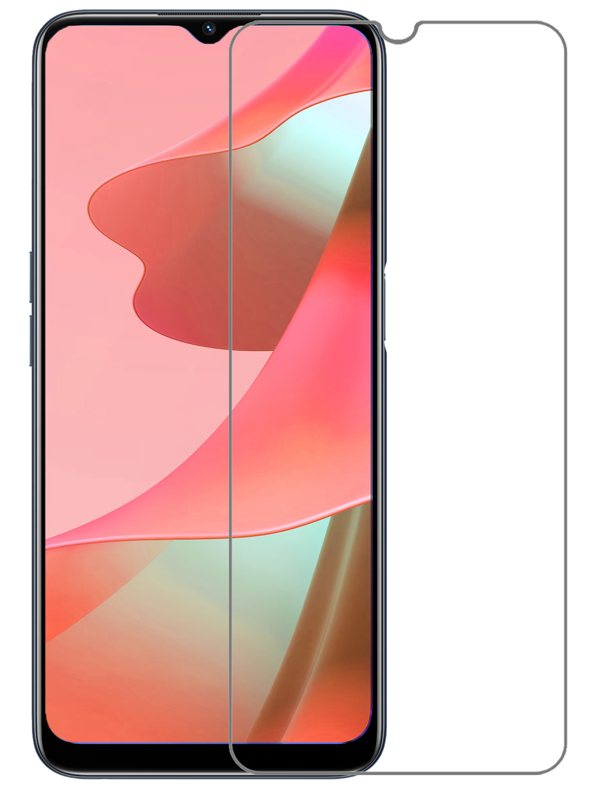 NoXx OPPO A16s Screenprotector Bescherm Glas Gehard - OPPO A16s Screen Protector Tempered Glass
