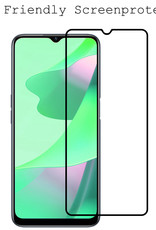 BASEY. OPPO A16s Screenprotector 3D Tempered Glass - OPPO A16s Beschermglas Full Cover - OPPO A16s Screen Protector 3D