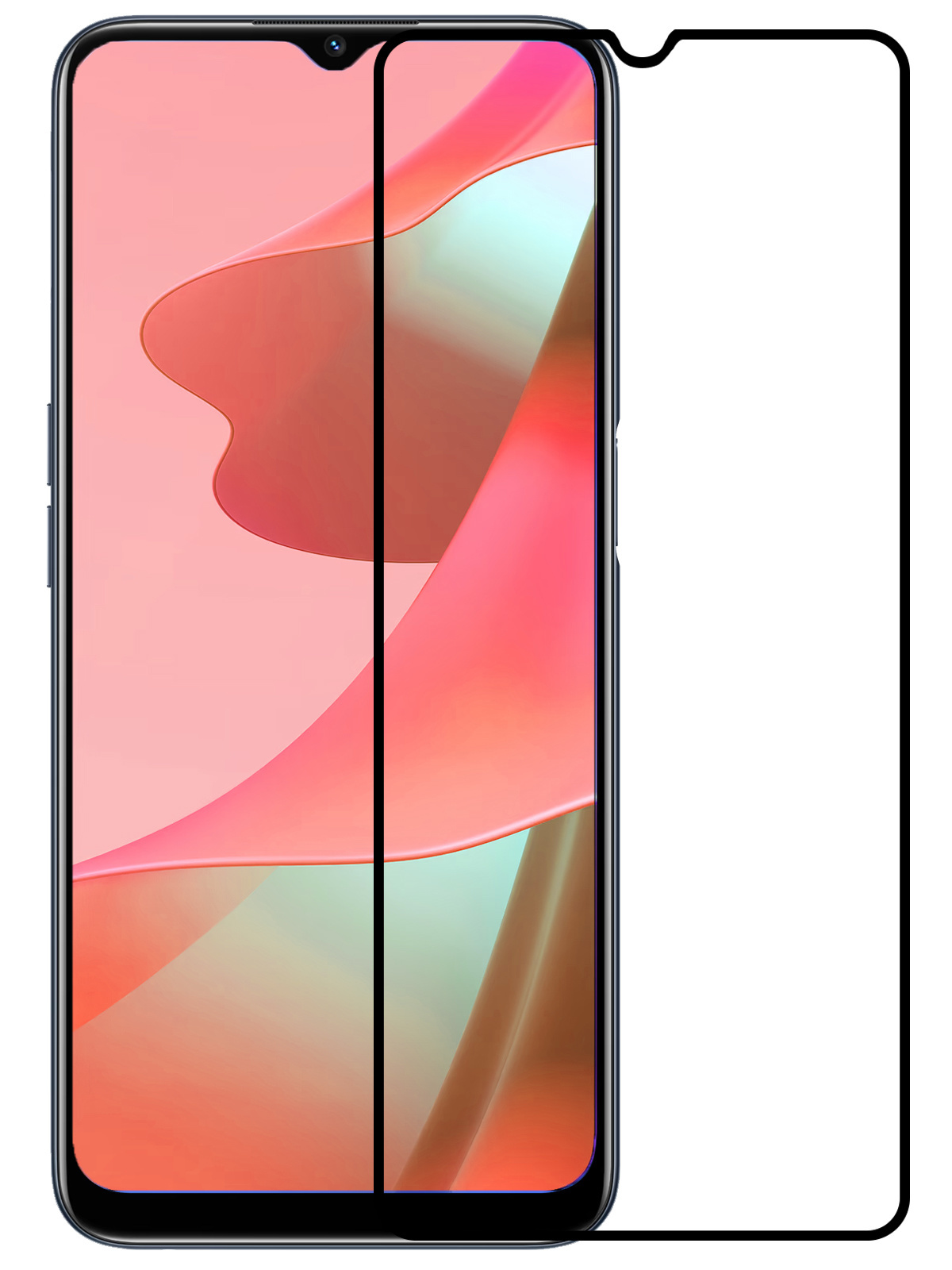 NoXx Screenprotector Geschikt voor OPPO A16s Screenprotector Tempered Glass Gehard Glas Full Cover