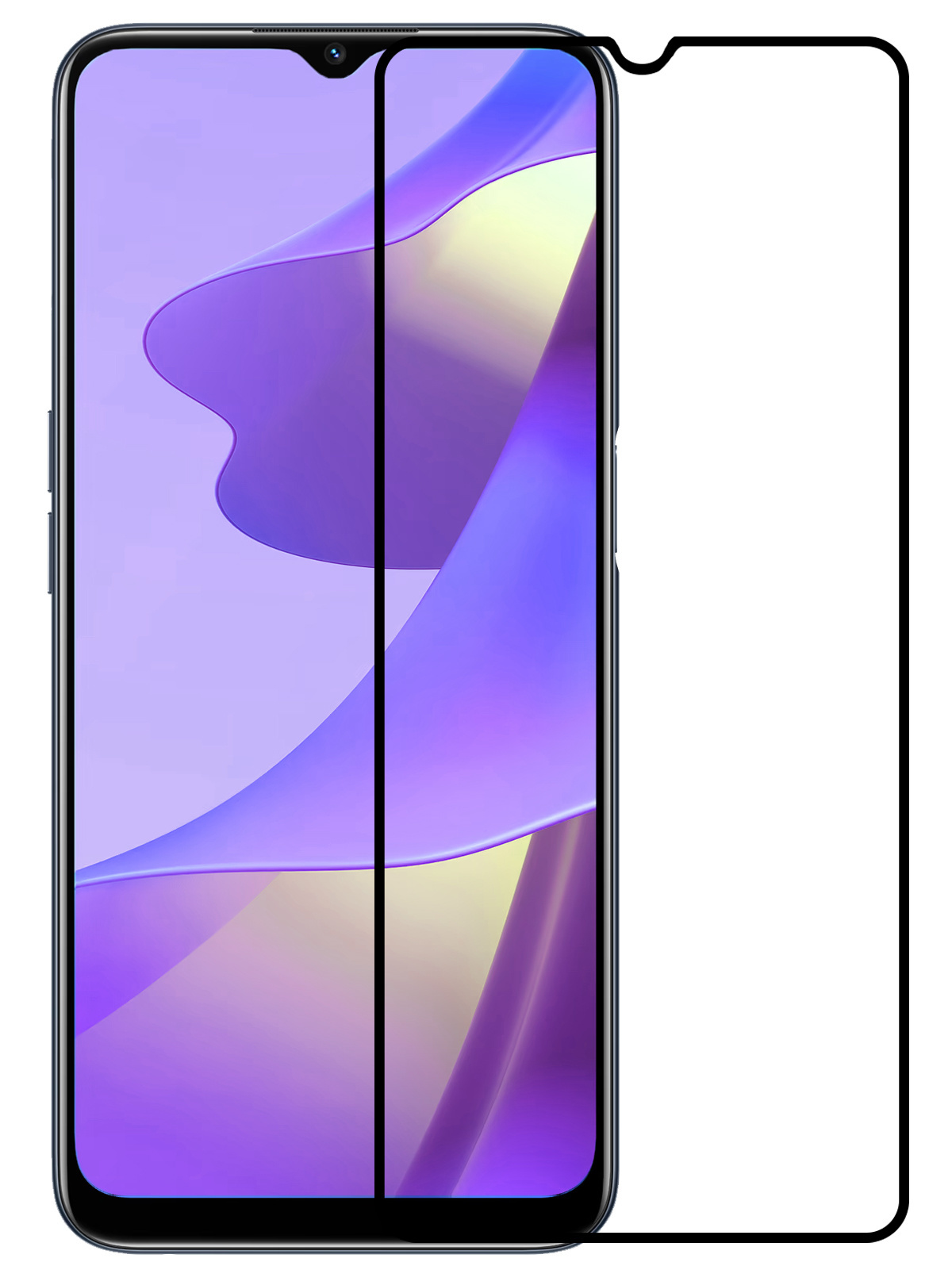 Nomfy Screenprotector Geschikt voor OPPO A16s Screenprotector Bescherm Glas - Screenprotector Geschikt voor OPPO A16s Screen Protector Tempered Glass Full Screen Full Cover