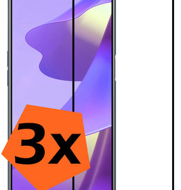 Nomfy Nomfy OPPO A16s Screenprotector Glas Full Cover - 3 PACK