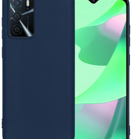 BASEY. BASEY. OPPO A16s Hoesje Siliconen - Donkerblauw