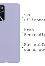 BASEY. Hoes Geschikt voor OPPO A16s Hoesje Siliconen Back Cover Case - Hoesje Geschikt voor OPPO A16s Hoes Cover Hoesje - Lila
