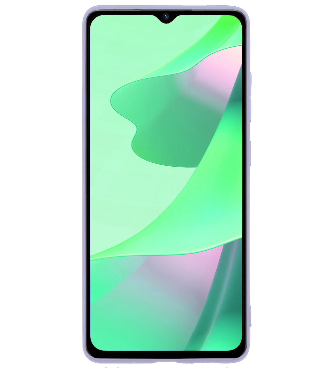 BASEY. Hoes Geschikt voor OPPO A16s Hoesje Siliconen Back Cover Case - Hoesje Geschikt voor OPPO A16s Hoes Cover Hoesje - Lila - 2 Stuks